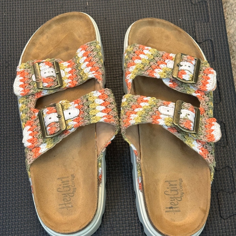 Corky’s Rumor Has It Crochet Sandals